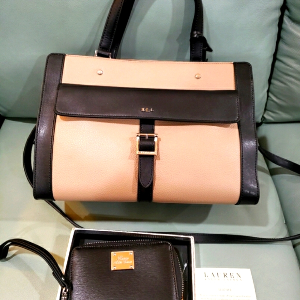 NWT RALPH LAUREN SATCHEL & WALLET 2 for Price of 1